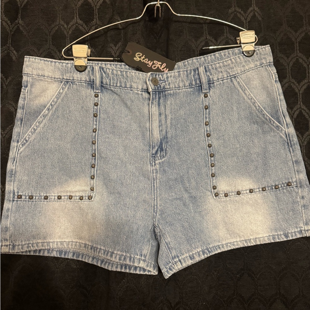 NWT Western Boutique Stay Fly Women's Denim Shorts 3x